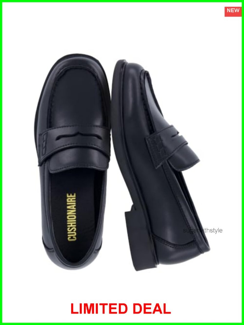 Genuine Leather Penny Loafers Cushioned Slip-On Work Shoes